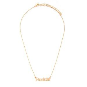 Forever 21 Feminist Pendant Necklace